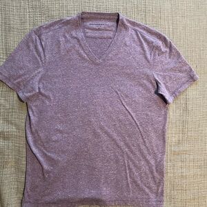 John Varvatos Purple Fitted Crew Neck Short Sleeve Tee